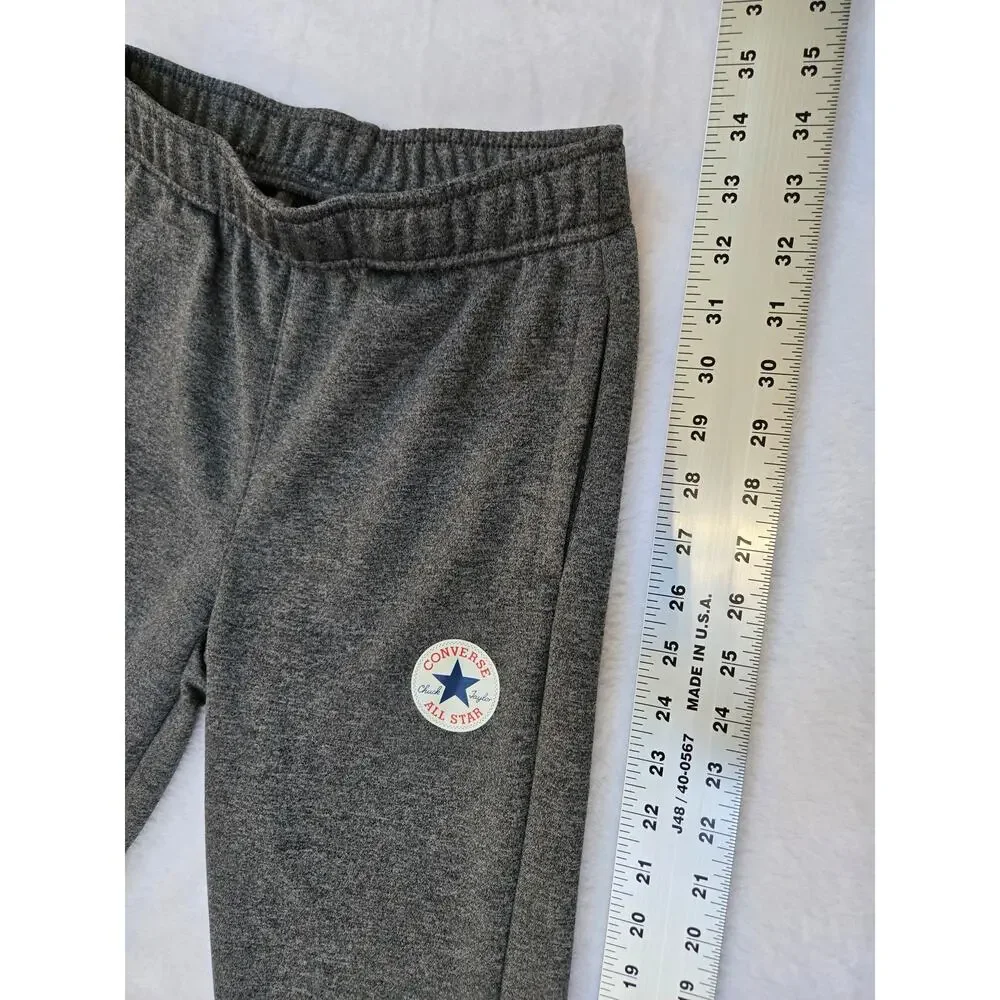 Converse All Star Girls Jogger Sweatpants Medium Dark Gray Athletic Pants